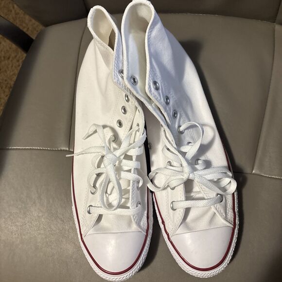 Converse Other - Converse Chuck Taylor All Star White Canvas High Top Sneakers M 13 / W 15